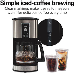 Hamilton Beach - 12 Cup Programmable Hot & Iced Coffee Maker - 49620