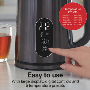 Hamilton Beach - 1.7 L Digital Temperature Control Double Wall Kettle - 40851