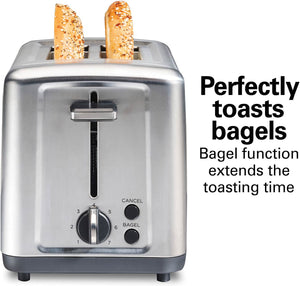 Hamilton Beach - 2 Slice Brushed Toaster with Extra Wide Slots - 22992G