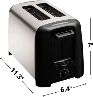 Hamilton Beach - 2 Slice Metal Toaster Black - 22614V