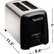 Hamilton Beach - 2 Slice Metal Toaster Black - 22614V