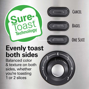 Hamilton Beach - 2 Slice Toaster with Sure-Toast Technology - 22220C