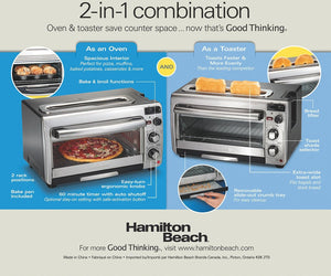 Hamilton Beach - 2-in-1 Oven and Toaster - 31156G