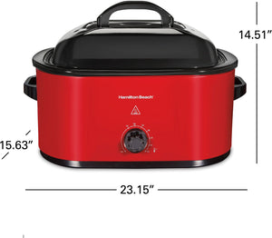 Hamilton Beach - 20 QT Electric Roaster Oven Red - 32235G