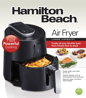 Hamilton Beach - 2.5 L Digital Air Fryer Black - 35050