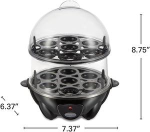 Hamilton Beach - 3-in-1 Egg Cooker with 14 Egg Capacity - 25508