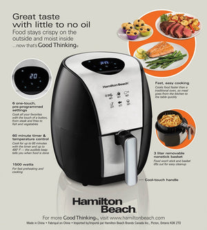 Hamilton Beach - 3.1 QT Digital Air Fryer - 35065C