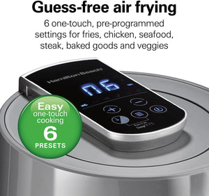 Hamilton Beach - 3.7 QT Digital Air Fryer Gray - 35051C