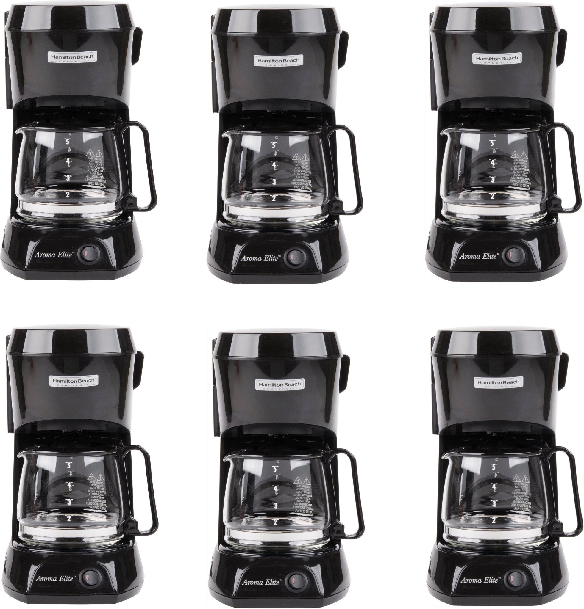 Hamilton Beach - 4 Cup Coffee Maker with Glass Carafe Pack of 6 - HDC500C - DISCONTINUED