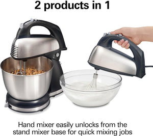 Hamilton Beach - 4 QT 6-Speed Stand/Hand Mixer - 64650