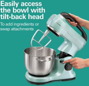 Hamilton Beach - 4 QT Aqua 7 Speed Stand Mixer - 63397