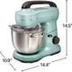 Hamilton Beach - 4 QT Aqua 7 Speed Stand Mixer - 63397