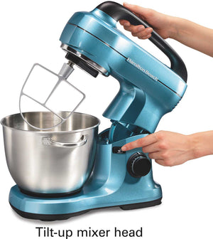 Hamilton Beach - 4 QT Blue 7 Speed Stand Mixer - 63393G