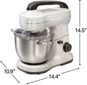 Hamilton Beach - 4 QT Pearly White 7 Speed Stand Mixer - 63398