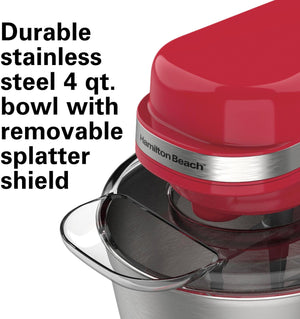 Hamilton Beach - 4 QT Red 7 Speed Stand Mixer - 63389G