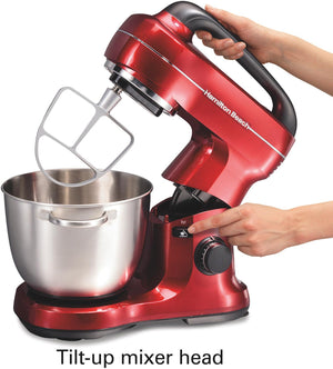 Hamilton Beach - 4 QT Red 7 Speed Stand Mixer - 63395G