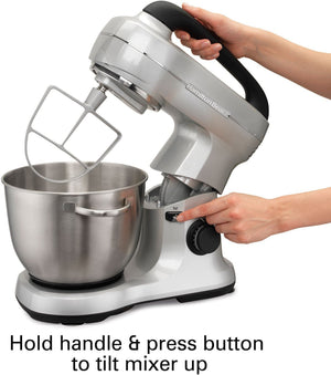 Hamilton Beach - 4 QT Silver 7 Speed Stand Mixer - 63392G