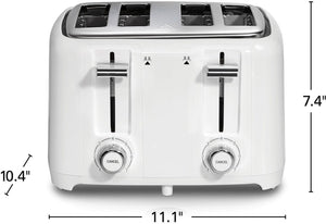 Hamilton Beach - 4 Slice Toaster with Extra-Wide Slots White - 24218