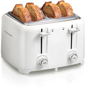 Hamilton Beach - 4 Slice Toaster with Extra-Wide Slots White - 24218