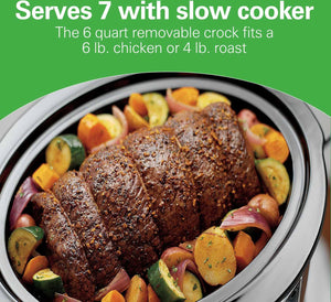 Hamilton Beach - 6 QT 2-in-1 Air Fry Slow Cooker - 33061