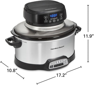 Hamilton Beach - 6 QT 2-in-1 Air Fry Slow Cooker - 33061