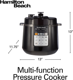 Hamilton Beach - 6 QT Multi Function Pressure Cooker Black - 34501C