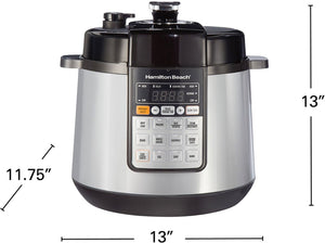 Hamilton Beach - 6 QT Multi Function Pressure Cooker Grey - 34500