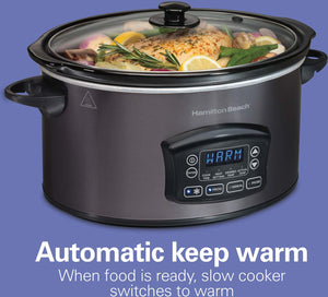 Hamilton Beach - 6 QT Programmable Defrost Slow Cooker - 33768G