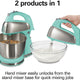 Hamilton Beach - 6 Speed Aqua Blue Classic Stand Mixer - 64658