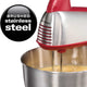 Hamilton Beach - 6 Speed Red Classic Stand Mixer - 64654