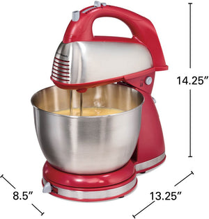 Hamilton Beach - 6 Speed Red Classic Stand Mixer - 64654