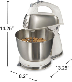 Hamilton Beach - 6 Speed White Classic Stand Mixer - 64655