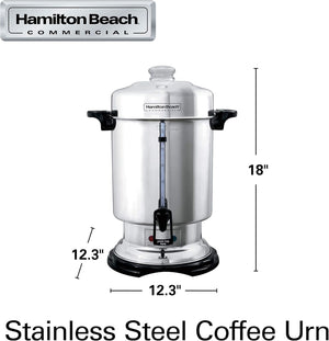 Hamilton Beach - 60 Cup Commercial Stainless Steel Coffee Urn - D50065R