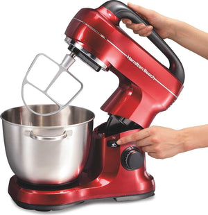 Hamilton Beach - 7 Speed 4 QT Metalic Red Stand Mixer - 63395