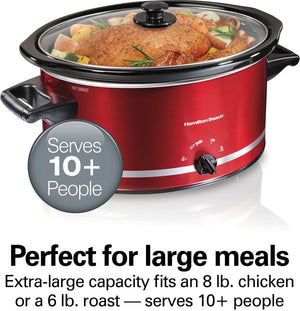 Hamilton Beach - 8 QT Slow Cooker Red - 33184