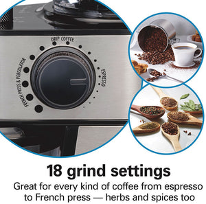 Hamilton Beach - Burr Coffee Grinder with 18 Grind Settings - 80385