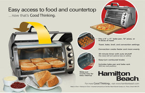 Hamilton Beach - Easy Reach Toaster Oven with Roll Top Door - 31126D