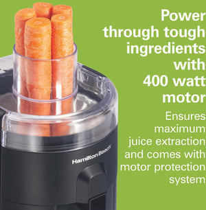 Hamilton Beach - HealthSmart Compact Juice Extractor Black - 67500G