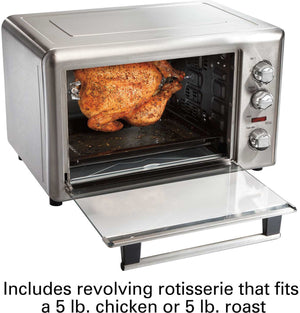 Hamilton Beach - Large Silver Countertop Oven with Convection & Rotisserie - 31103DC