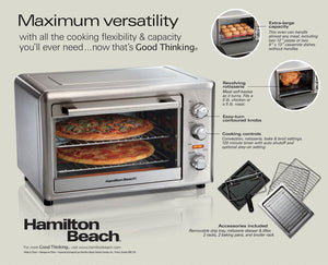 Hamilton Beach - Large Silver Countertop Oven with Convection & Rotisserie - 31103DC