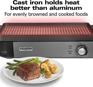 Hamilton Beach - Professional Cast Iron Electric Grill with Removable Cooktop - 38560