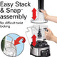 Hamilton Beach - Professional Spiralizing Stack & Snap Food Processor - 70815