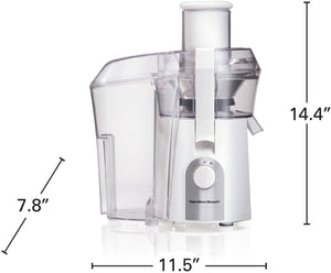 Hamilton Beach - Recertified Big Mouth 800 W Juice Extractor White - 67702