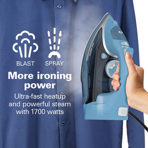 Hamilton Beach - Steam Iron with Retractable Cord Blue - 14216