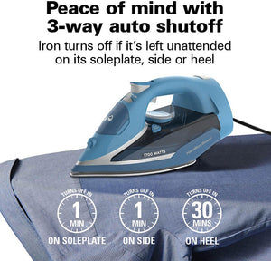 Hamilton Beach - Steam Iron with Retractable Cord Blue - 14216