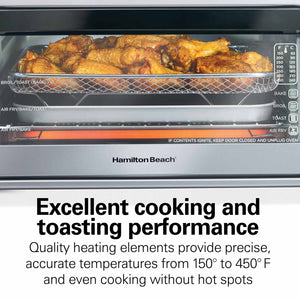 Hamilton Beach - Sure Crisp Air Fryer 6 Slice Toaster Oven - 31416JC