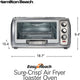 Hamilton Beach - Sure Crisp Air Fryer Toaster Oven with Easy Reach Door - 31523C