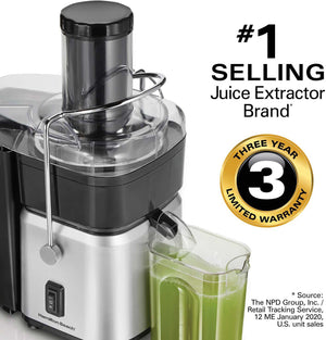 Hamilton Beach - Whole Fruit Juice Extractor Silver - 67840