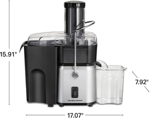 Hamilton Beach - Whole Fruit Juice Extractor Silver - 67840