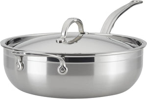 Hestan - 5 QT/28 cm ProBond Stainless Steel Covered Essential Pan with Helper Handle - 31571